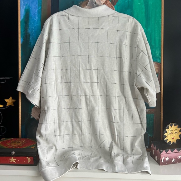 Penmans Light Gray Checkered Polo Shirt XL - Picture 9 of 11